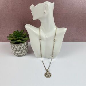 Judith Ripka 925 Gold Love Cursive Writing Necklace Pendant Jewelry Designer